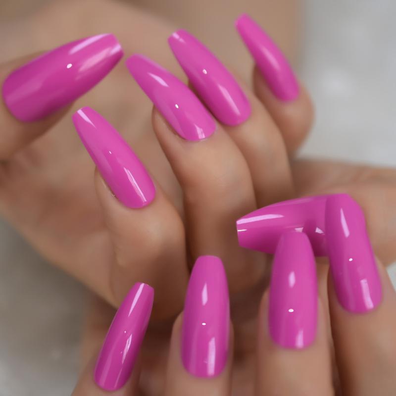 Rose Pink Extra Long Coffin Shape False Nails UV Shine Surface Neon Solid Color Acrylic Artificial Nail Tips 24, L5268
Rose Pink Extra Long Coffin Shape False Nails UV Shine Surface Neon Solid Color Acrylic Artificial Nail Tips 24, L5268