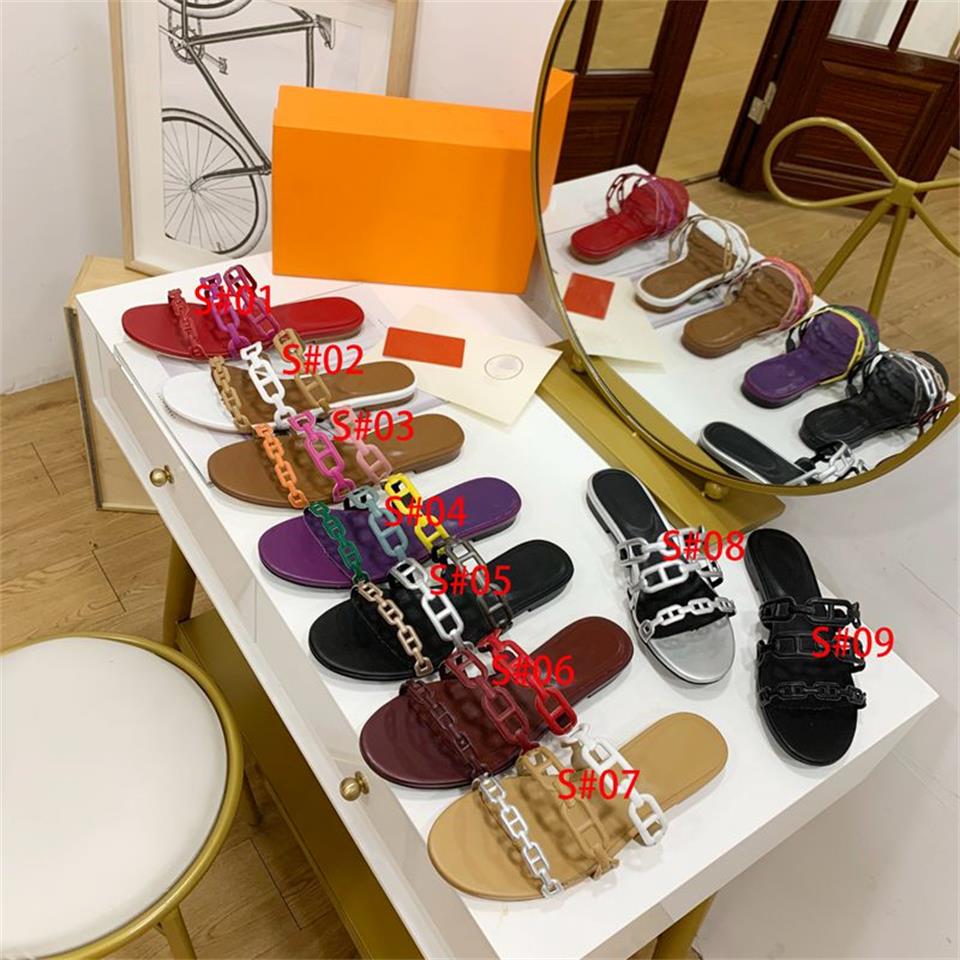 2020 new fashion women slipper slides summer beach sandals flat loafers flip flops high quality H sandal with letter slipper shoes