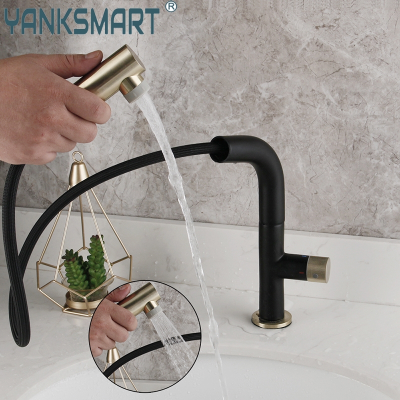 Bathroom Vanity Basin Sink Touchless Senser Black & Gold Taps Deck Mounted Pull Out Swivel Spout Sprayer Mixer Brass Faucet
Bathroom Vanity Basin Sink Touchless Senser Black & Gold Taps Deck Mounted Pull Out Swivel Spout Sprayer Mixer Brass Faucet