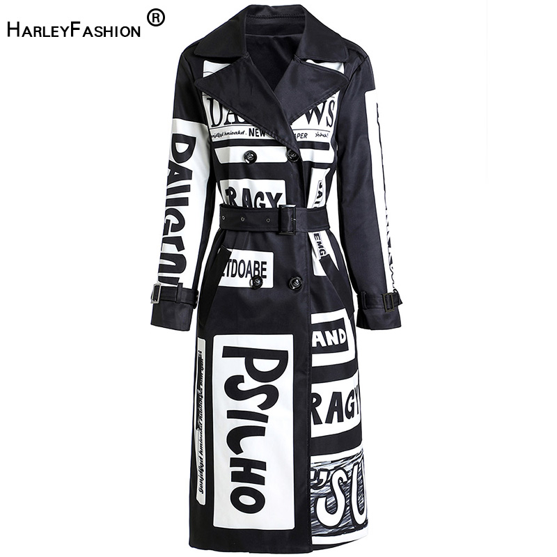 Women' Trench Coats 2022 Autumn Winter Women Long Coat Letters Printing High Street Stylish Graffiti Casual Quality Windbreaker, Black
Women' Trench Coats 2022 Autumn Winter Women Long Coat Letters Printing High Street Stylish Graffiti Casual Quality Windbreaker, Black