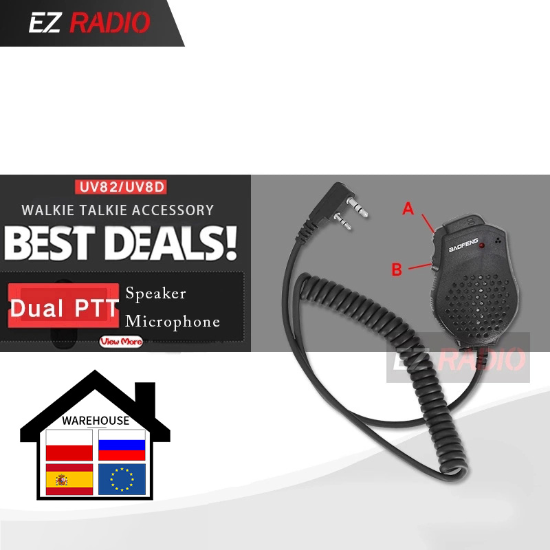 Hot Dual PEarpiece MIC Speaker UV-82 UV-8 UV82L UV-89 UV-82 Plus UV-82TP GT-5TP UV-82HP UV-82HX Microphone for Baofeng UV 82
Hot Dual PEarpiece MIC Speaker UV-82 UV-8 UV82L UV-89 UV-82 Plus UV-82TP GT-5TP UV-82HP UV-82HX Microphone for Baofeng UV 82