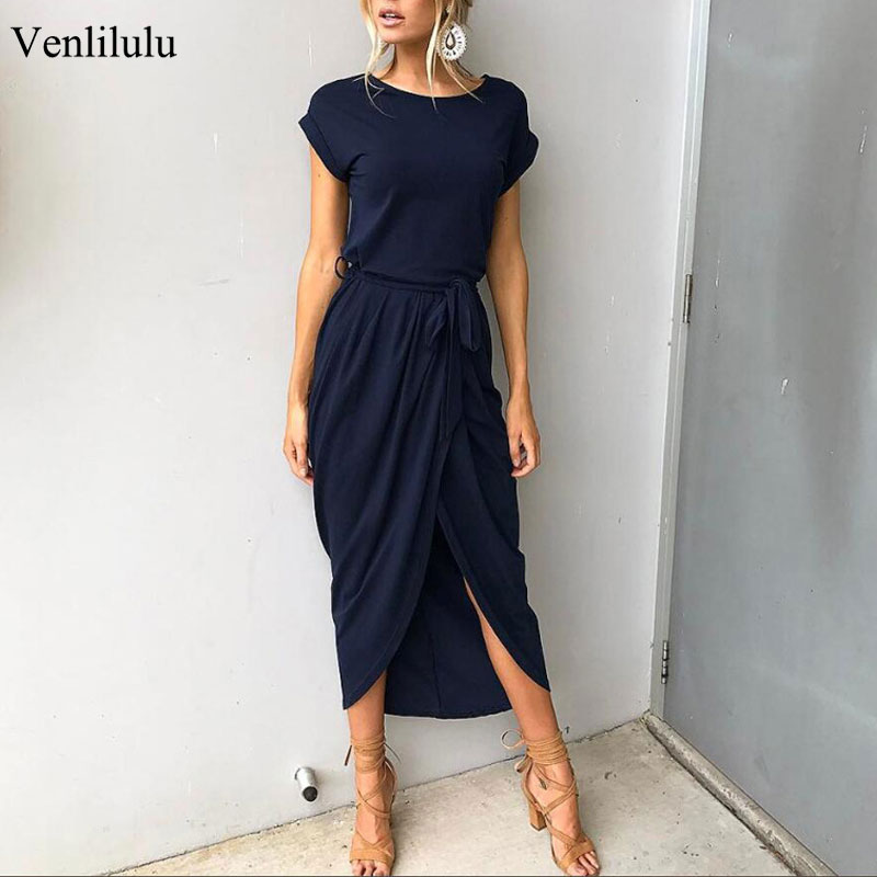 2020 Long Party Dresses Plus Size Summer Short Sleeve Women Dress Elegant Maxi Loose Vestidos Casual Sundresses Female XXL XXXL, Navy blue
2020 Long Party Dresses Plus Size Summer Short Sleeve Women Dress Elegant Maxi Loose Vestidos Casual Sundresses Female XXL XXXL, Navy blue