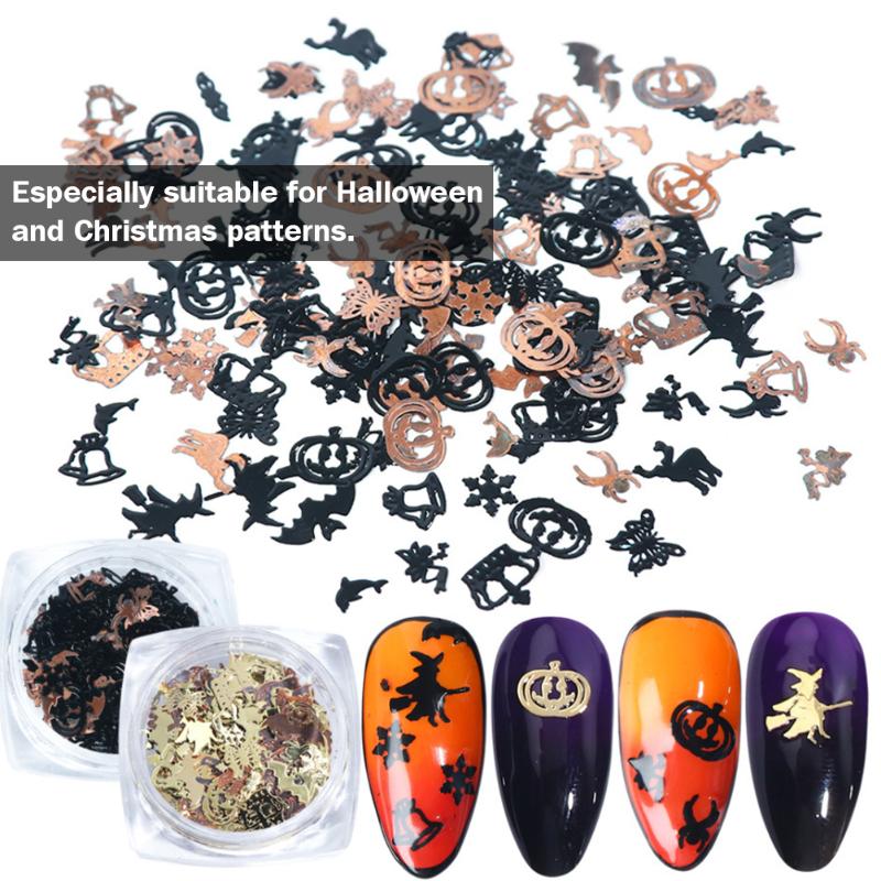 120PCS Halloween Nail Sticker Alloy Nail Manicure Jewelry Patch Holiday Dress Up Halloween Sticker Patch, As shown
120PCS Halloween Nail Sticker Alloy Nail Manicure Jewelry Patch Holiday Dress Up Halloween Sticker Patch, As shown