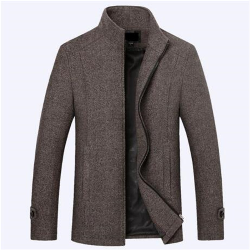 New autumn and winter men's wool coat business casual solid color stand collar coat jacket
New autumn and winter men's wool coat business casual solid color stand collar coat jacket