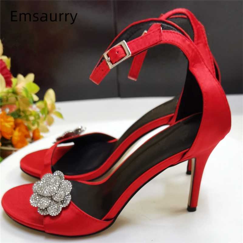 Sexy Crystal Flower Decor Sandals Women Stiletto Heel Fretwork Cover Heels Luxury Satin Ankle Strap Runway Shoes Woman, Flat black
Sexy Crystal Flower Decor Sandals Women Stiletto Heel Fretwork Cover Heels Luxury Satin Ankle Strap Runway Shoes Woman, Flat black
