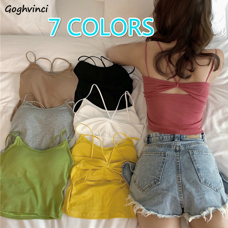 Camis Women Tanks Tops Knitted Criss-cross Backless Sexy Basic Slim Korean Casual Office Ladies All-match Soft Chic Trendy Daily, Black
Camis Women Tanks Tops Knitted Criss-cross Backless Sexy Basic Slim Korean Casual Office Ladies All-match Soft Chic Trendy Daily, Black