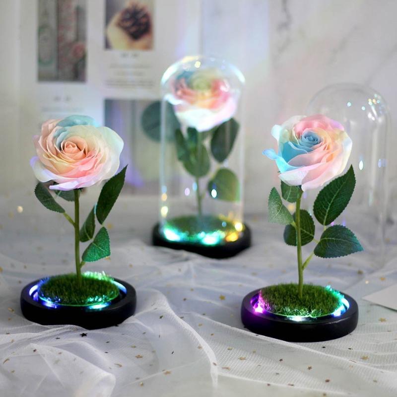 Artificial Vase Rose Belt with LED Colored Flash Glass Dome Wooden Base for Christmas Wedding Party Valentine's Day Gift, 04
Artificial Vase Rose Belt with LED Colored Flash Glass Dome Wooden Base for Christmas Wedding Party Valentine's Day Gift, 04
