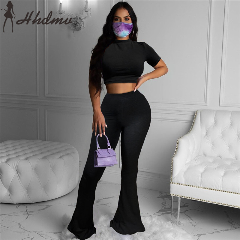 HHDMV 2020 New Arrival Plus Size Sweet Young Holiday Sexy Solid Short Sleeve Top Long Boot Cut Pants Slim Women 2 Piece Set, Black
HHDMV 2020 New Arrival Plus Size Sweet Young Holiday Sexy Solid Short Sleeve Top Long Boot Cut Pants Slim Women 2 Piece Set, Black