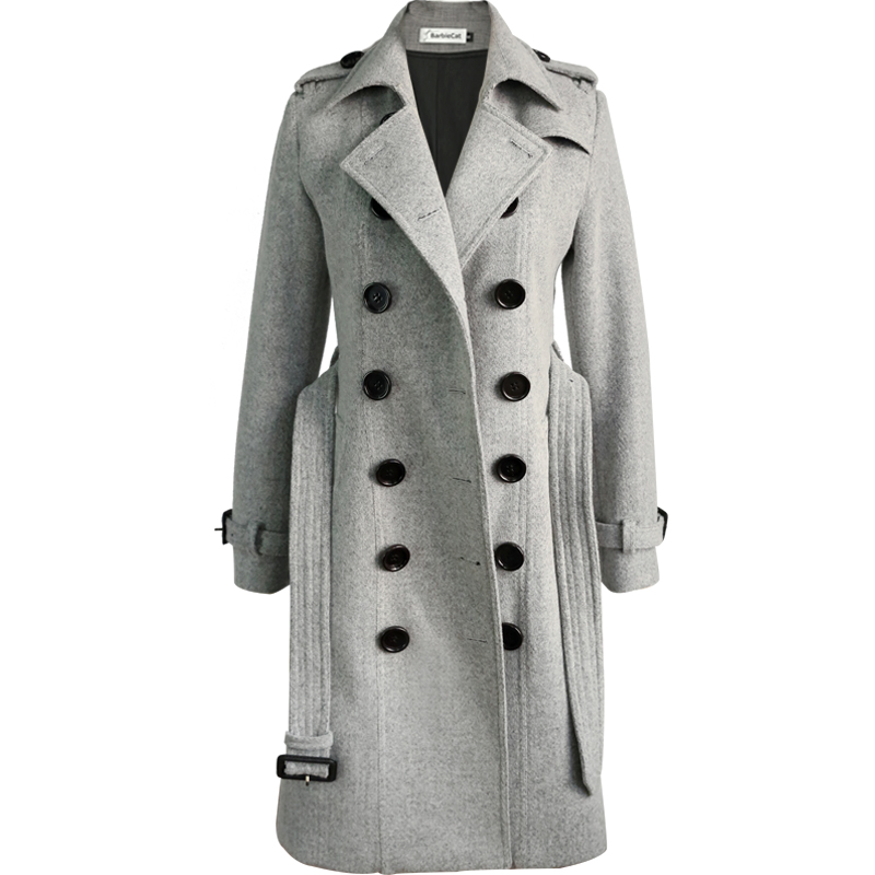 gray double breasted slim wool blends coat women lapel autumn winter thick warm woolen coat
gray double breasted slim wool blends coat women lapel autumn winter thick warm woolen coat