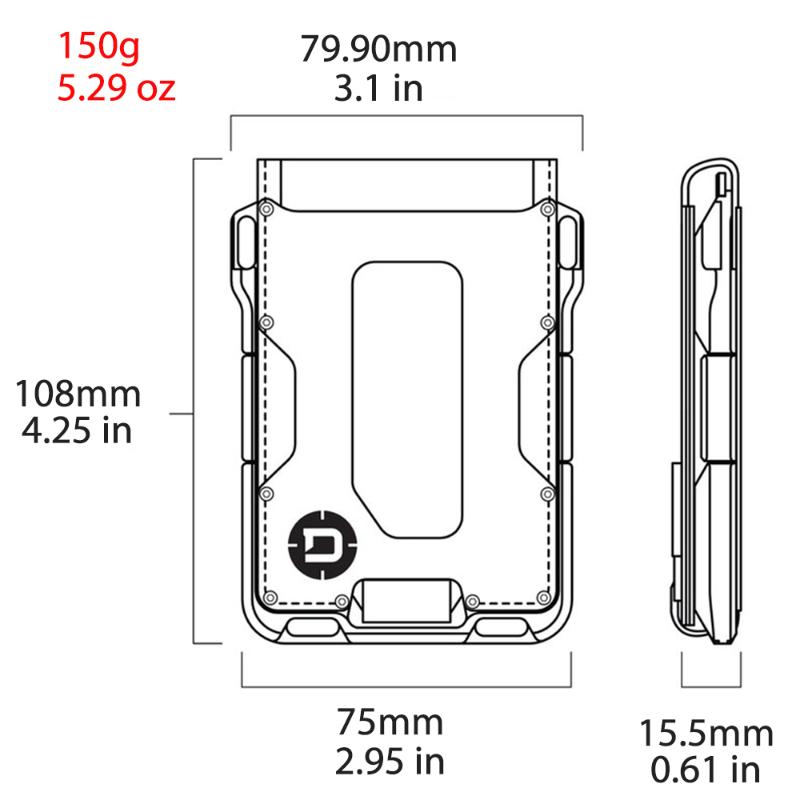 2020 Bifold Card Holder Tactical Men Wallet Holder Aluminum Bank ID Cardholder Anti-thief Card Case Money Bag