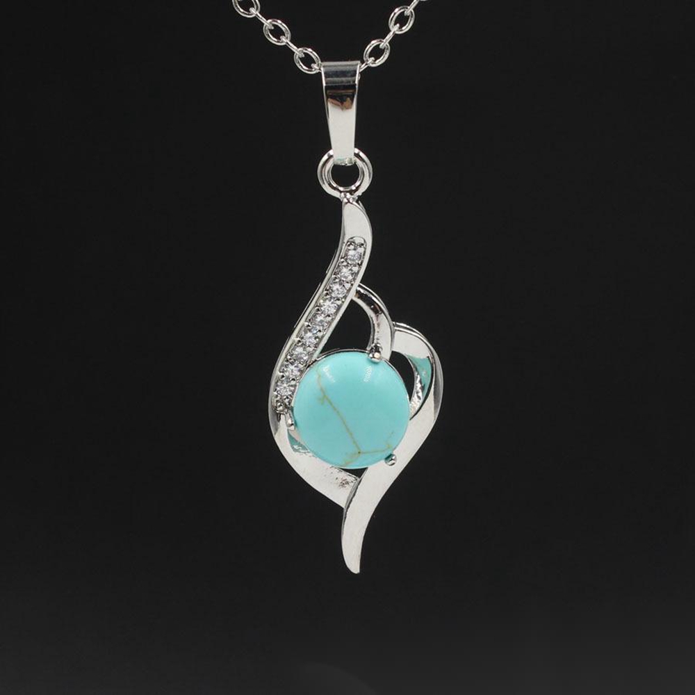 Natural Stone Love Heart Pendant Necklace Chakra Cure Letter Word N Pendants Jewelry Birthday Gifts for Her/Mum/Wife/Bestfriend