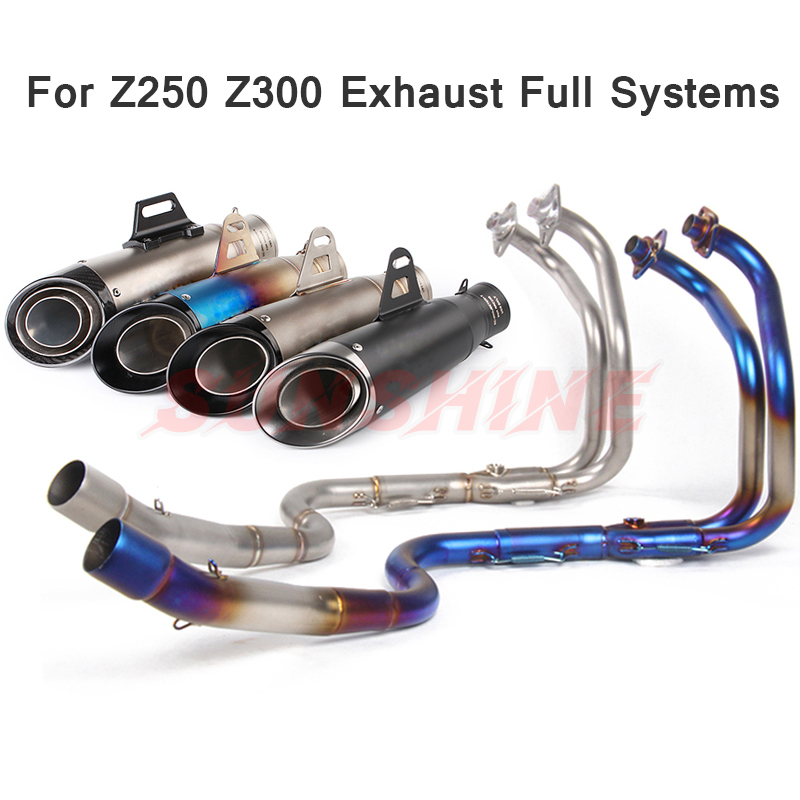 Motorcycle Exhaust Slip on Escape de Moto Muffler Full Systems Pitbike Front Pipe Half Blue For NINJA 250 Z300 NINJA300 Z 250
Motorcycle Exhaust Slip on Escape de Moto Muffler Full Systems Pitbike Front Pipe Half Blue For NINJA 250 Z300 NINJA300 Z 250