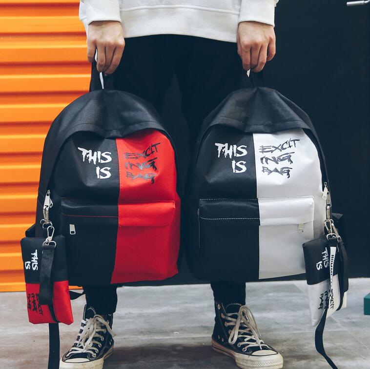 New Vogue Casual Contrast Color Backpack Student Street Style Canvas Backpack Unisex Letter Printed School Bag With Pencil Bag Free Shipping
New Vogue Casual Contrast Color Backpack Student Street Style Canvas Backpack Unisex Letter Printed School Bag With Pencil Bag Free Shipping