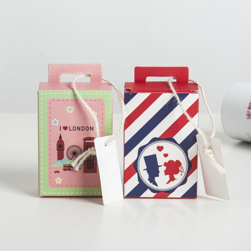 5.5*3.3*8cm Suitcase Candy Box Wedding Party Packing Gift Boxes Bags Baby Shown Favors Party Supplies with Card and Ribbon
5.5*3.3*8cm Suitcase Candy Box Wedding Party Packing Gift Boxes Bags Baby Shown Favors Party Supplies with Card and Ribbon