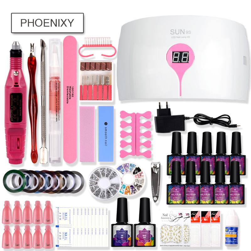All For Manicure Gel Nail Polish Set 36W lCD UV Lamp Semi Permanent Varnish Kit Glitter Powder Set Nail Art Tools
All For Manicure Gel Nail Polish Set 36W lCD UV Lamp Semi Permanent Varnish Kit Glitter Powder Set Nail Art Tools