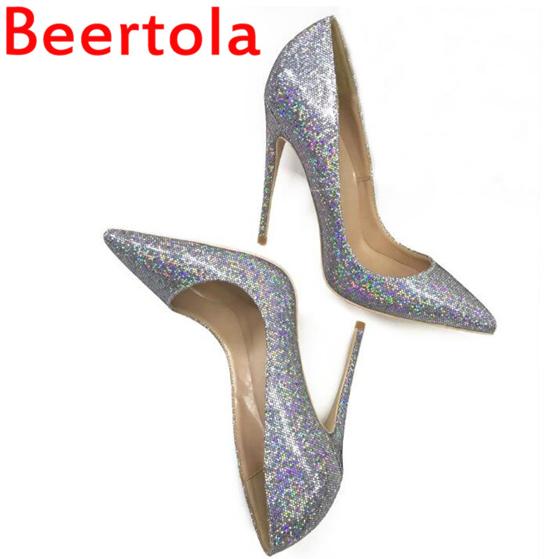 Beertola Silver Glitter Colorful Sequins High Heel Women's Pumps Stiletto Pointed Toe Dress Female Shallow Party Ladies Shoes, As pics
Beertola Silver Glitter Colorful Sequins High Heel Women's Pumps Stiletto Pointed Toe Dress Female Shallow Party Ladies Shoes, As pics