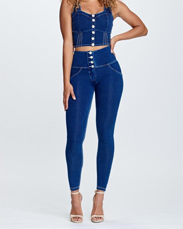 Melody 2020 Fashion Women Tapered Fit Petite Jeans Leggings For Girls Navy Blue Jeans Womens High Waisted With Buttons, As pic
Melody 2020 Fashion Women Tapered Fit Petite Jeans Leggings For Girls Navy Blue Jeans Womens High Waisted With Buttons, As pic