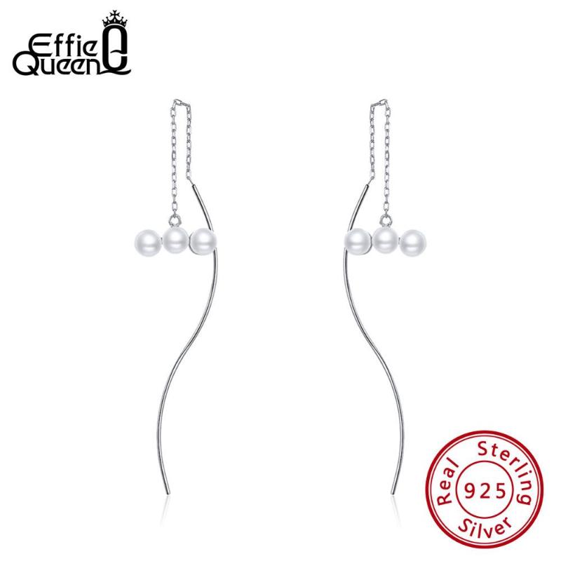 Effie Queen Silver 925 Drop Earrings For Women S Shape Shell Pearl Earring Gold-color Link Chain Sterling Silver Jewelry BE151
Effie Queen Silver 925 Drop Earrings For Women S Shape Shell Pearl Earring Gold-color Link Chain Sterling Silver Jewelry BE151