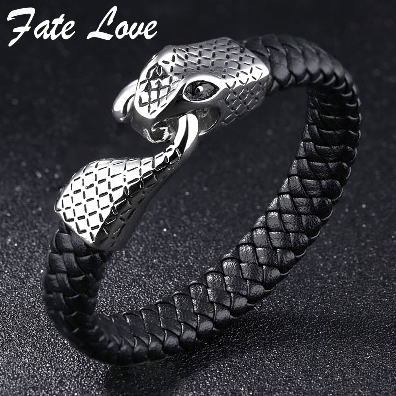 2Pcs Hipster Hip Hop Jewelry Mens Leather Bracelets 2020 Fashion Stainless Steel Snake Clasp Cool Men Bracelet Pulseras Hombre
2Pcs Hipster Hip Hop Jewelry Mens Leather Bracelets 2020 Fashion Stainless Steel Snake Clasp Cool Men Bracelet Pulseras Hombre