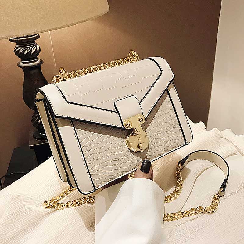 Crocodile pattern Square Crossbody Bag 2020 New Quality PU Leather Women's Designer Handbag Lock Chain Shoulder Messenger Bag, Black
Crocodile pattern Square Crossbody Bag 2020 New Quality PU Leather Women's Designer Handbag Lock Chain Shoulder Messenger Bag, Black