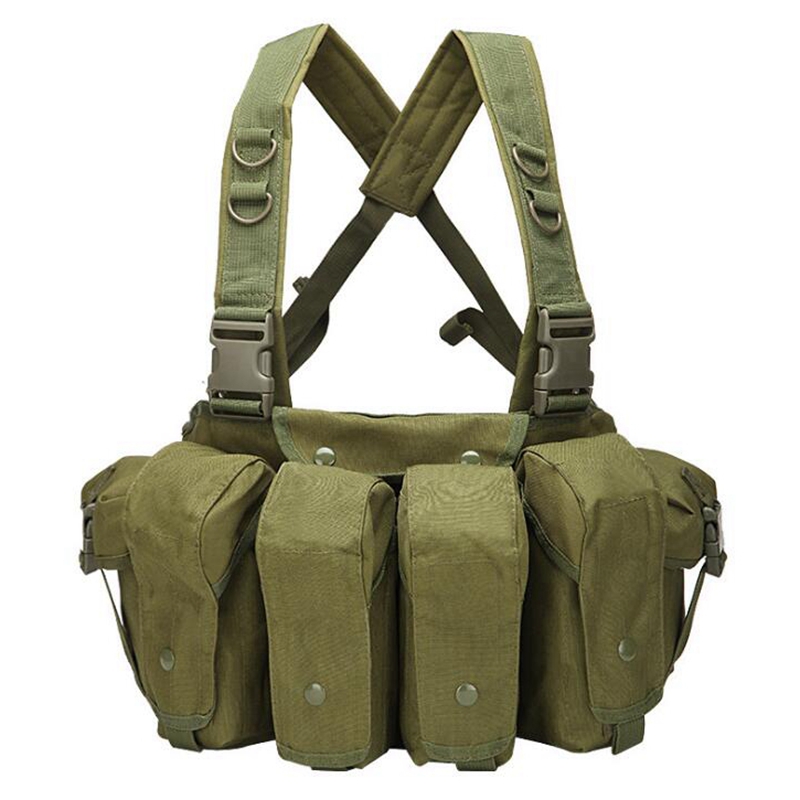 Outdoor Tactical Chest Rig Molle Vest with Magazine Pouch Paintball Hunting Vest CS Outdoor Equipment, Green
Outdoor Tactical Chest Rig Molle Vest with Magazine Pouch Paintball Hunting Vest CS Outdoor Equipment, Green