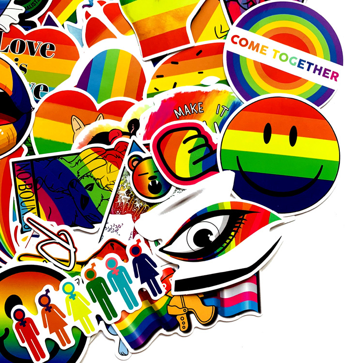 Colorful Graffiti Stickers Rainbow Love Stickers Water Cup Refrigerator Car Computer Waterproof Stickers