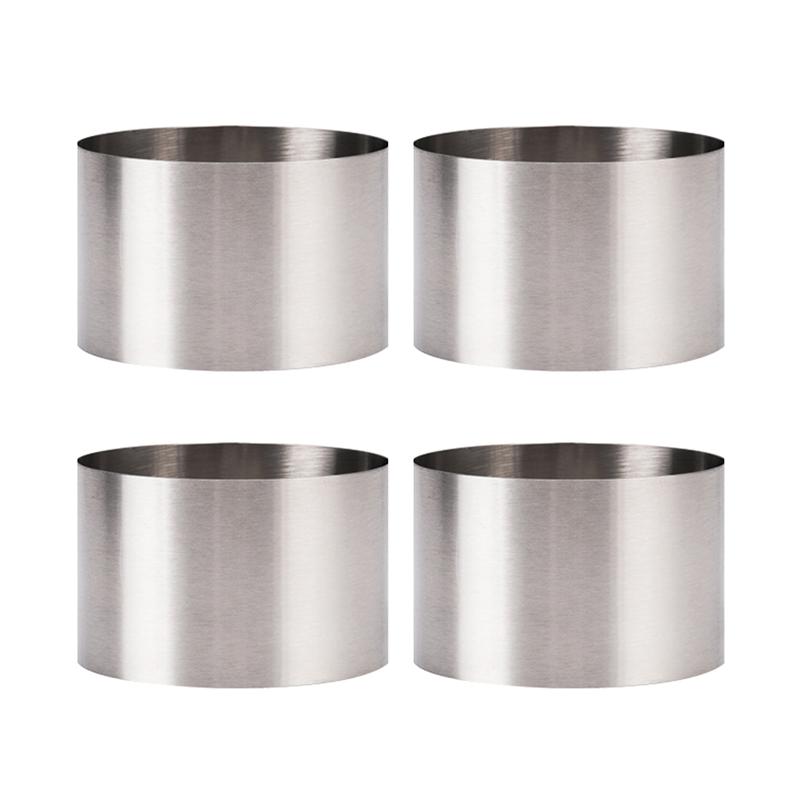 4pcs 6*6*5/8*8*5cm Circular Stainless Steel Mousse Ring Cake Cookie Baking Mold Stainless Steel Biscuit Mould For Baking
4pcs 6*6*5/8*8*5cm Circular Stainless Steel Mousse Ring Cake Cookie Baking Mold Stainless Steel Biscuit Mould For Baking