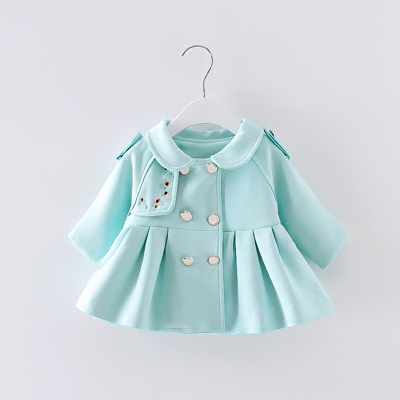 Kids Clothes Toddler Children Baby Girls Embroidery Trench Infant Kids Button Outerwear Winter Velvet Coat 0-2Y, Sky blue
Kids Clothes Toddler Children Baby Girls Embroidery Trench Infant Kids Button Outerwear Winter Velvet Coat 0-2Y, Sky blue