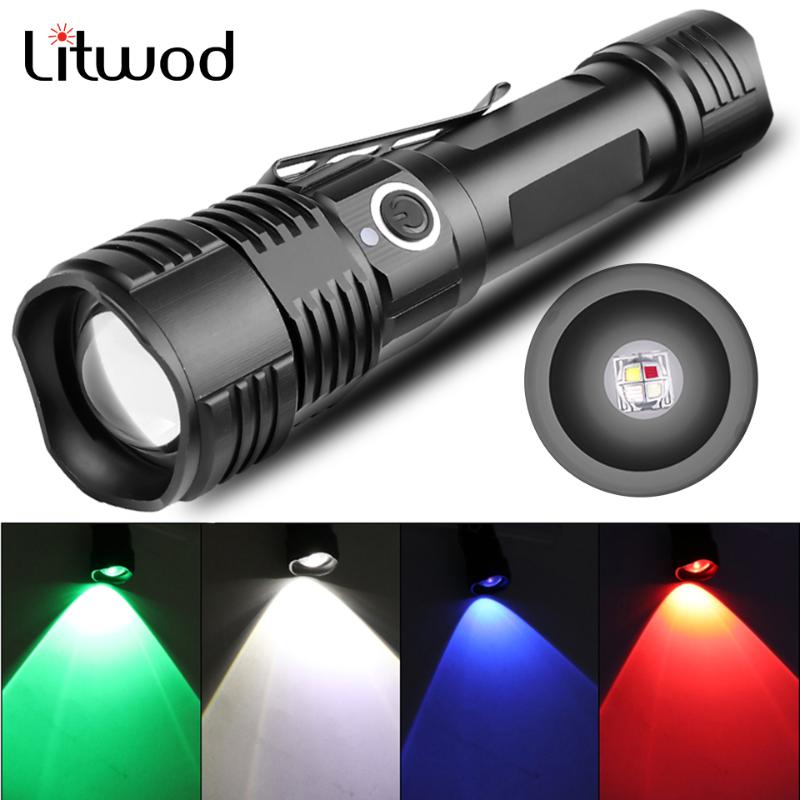 4 Colors in One Multi-functional Tactical Hunting LED Power by 18650 / Battery USB Rechargeable Torch Bulbs 10W
4 Colors in One Multi-functional Tactical Hunting LED Power by 18650 / Battery USB Rechargeable Torch Bulbs 10W
