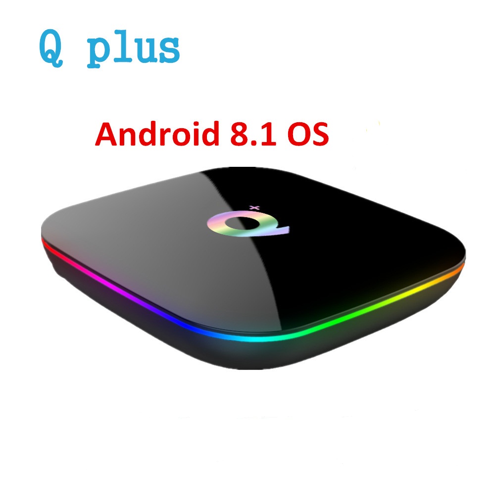 Q plus Smart Android 9.0 TV Box 4GB 32GB Allwinner H6 4K Media Player 2.4G Wifi Wireless Set Top Box