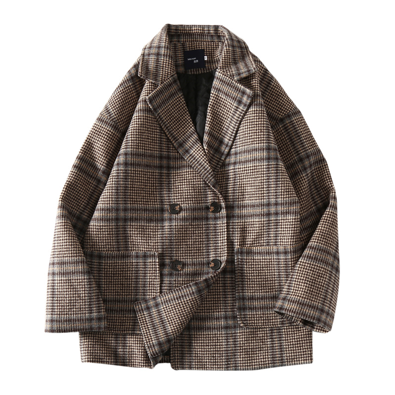 2020 autumn and winter new fashion boutique wool woolen men' lapel windbreaker jacket long section lattice couple windbreaker, Black
2020 autumn and winter new fashion boutique wool woolen men' lapel windbreaker jacket long section lattice couple windbreaker, Black
