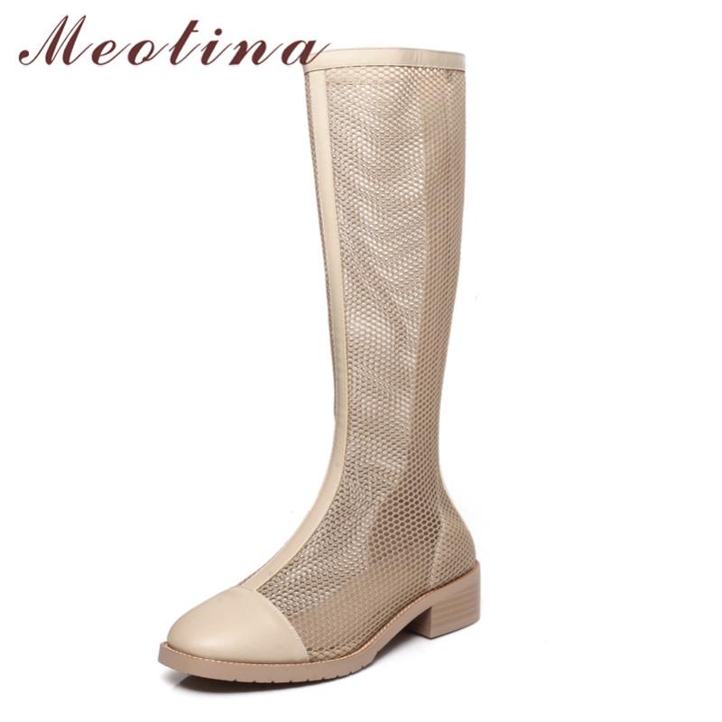 Meotina Knee-High Boots Women Shoes Mid Heels Cutouts Long Boots Zipper Chunky Heels Female Autumn Apricot Large Size 43
Meotina Knee-High Boots Women Shoes Mid Heels Cutouts Long Boots Zipper Chunky Heels Female Autumn Apricot Large Size 43