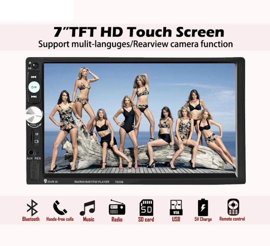 7 inch car radio touch screen bluetooth USB/TF/AUX charger rear view camera FM radios MP3 MP4 MP5 video multimedia player
7 inch car radio touch screen bluetooth USB/TF/AUX charger rear view camera FM radios MP3 MP4 MP5 video multimedia player