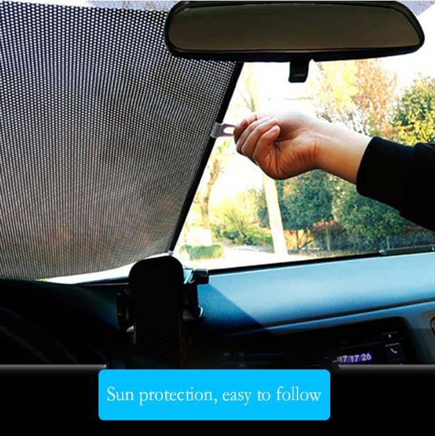 Car Sunshade Curtain Rear Side Window Front Back Windshield Sun Block Blinks Black Cover Suction Cup Universal Cars Accessories 4.5