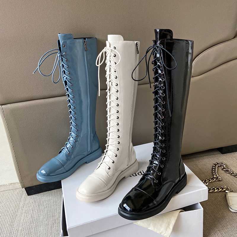 QZYERAI New winter Genuine leather knee boots Women boots Motorcycle Female Side zipper warm Women shoes, Black
QZYERAI New winter Genuine leather knee boots Women boots Motorcycle Female Side zipper warm Women shoes, Black