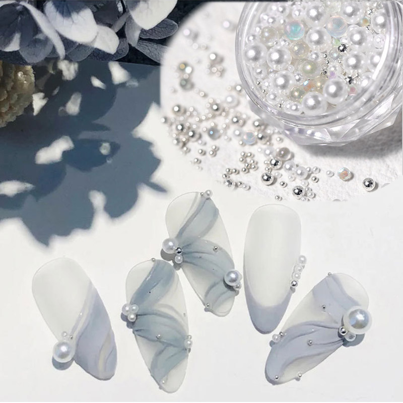 1Box Mix ABS Imitation Pearls Round Metal Beads Beige Nail Art DIY Decoration Makeup Tools
1Box Mix ABS Imitation Pearls Round Metal Beads Beige Nail Art DIY Decoration Makeup Tools