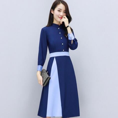 Hot 2020 New Spring Stand Collar Dress Women Full Sleeve Office Dress Ladies Elegant Famale Dresses DJ110, Black
Hot 2020 New Spring Stand Collar Dress Women Full Sleeve Office Dress Ladies Elegant Famale Dresses DJ110, Black