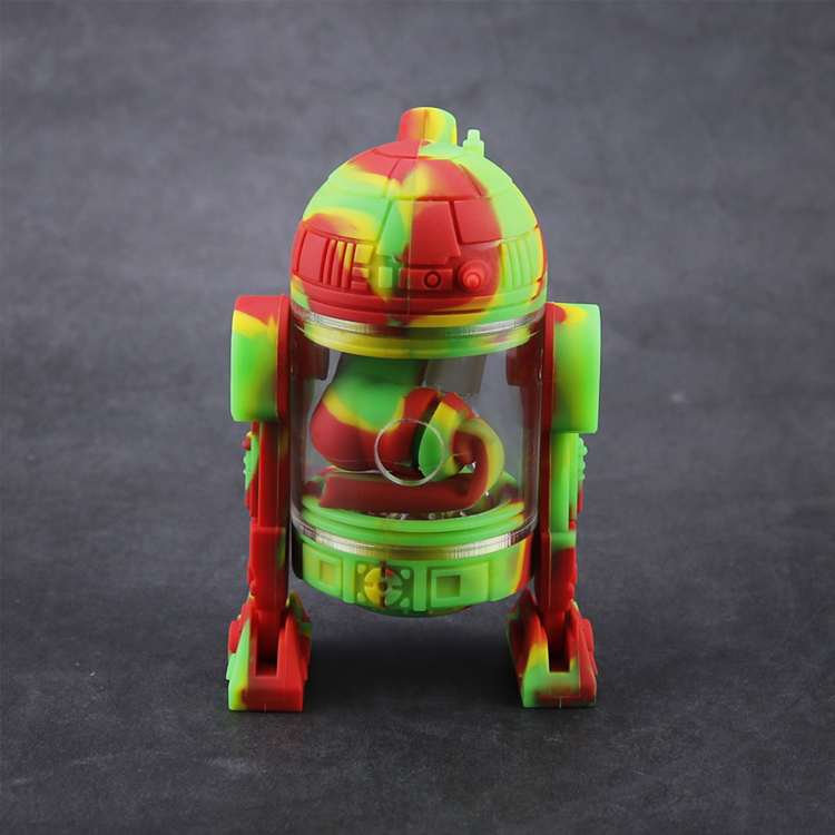Mini silicone bong robot design glass water with 14mm bowl protect case smoking bongs
Mini silicone bong robot design glass water with 14mm bowl protect case smoking bongs