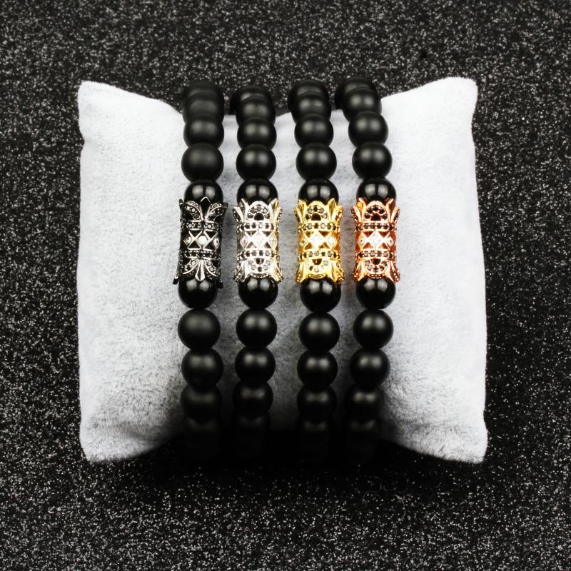 New Fashion Men Charm Bracelet Accessories Trendy Copper Pave Cubic Zircon Handmade Matte Stone Bead Strand Bracelet Jewelry
New Fashion Men Charm Bracelet Accessories Trendy Copper Pave Cubic Zircon Handmade Matte Stone Bead Strand Bracelet Jewelry