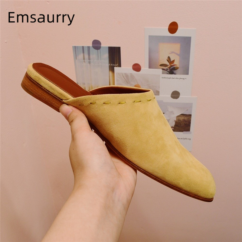 Luxury Suede Fashion Spring 2020 Mules Women Flat Heel Slip-on Runway Shoes Sewing Outwear Slippers Women, Blue
Luxury Suede Fashion Spring 2020 Mules Women Flat Heel Slip-on Runway Shoes Sewing Outwear Slippers Women, Blue