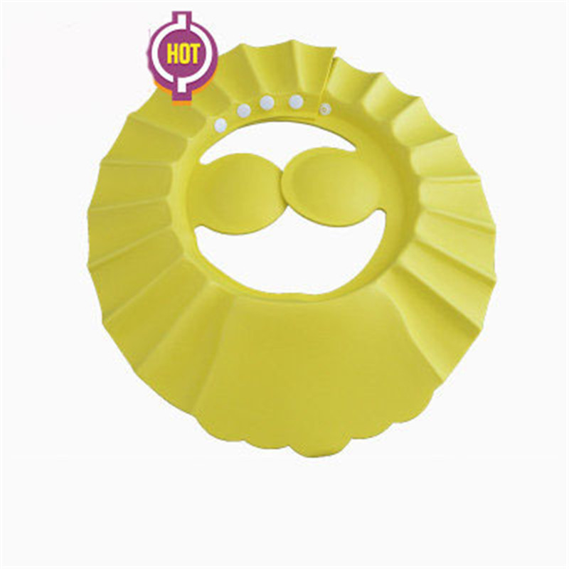New Adjustable Baby Kids Haircut Shampoo Bath Bathing Shower Cap Hat With Ears Wash Hair Protector Eye Water-proof Splas