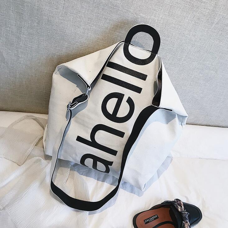 Canvas Bag Women Oversize Shopping Bags Lady Shoulder Bag Large Capacity Travel Handbags