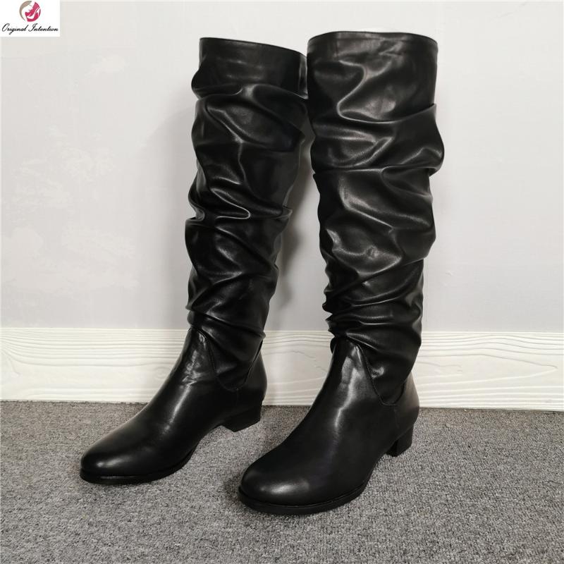 Original Intention Stylish Black Knee High Boots Woman Round Toe High Quality Boots Square Heels Sexy Lady Shoes Casual Office, Oi1813 black
Original Intention Stylish Black Knee High Boots Woman Round Toe High Quality Boots Square Heels Sexy Lady Shoes Casual Office, Oi1813 black