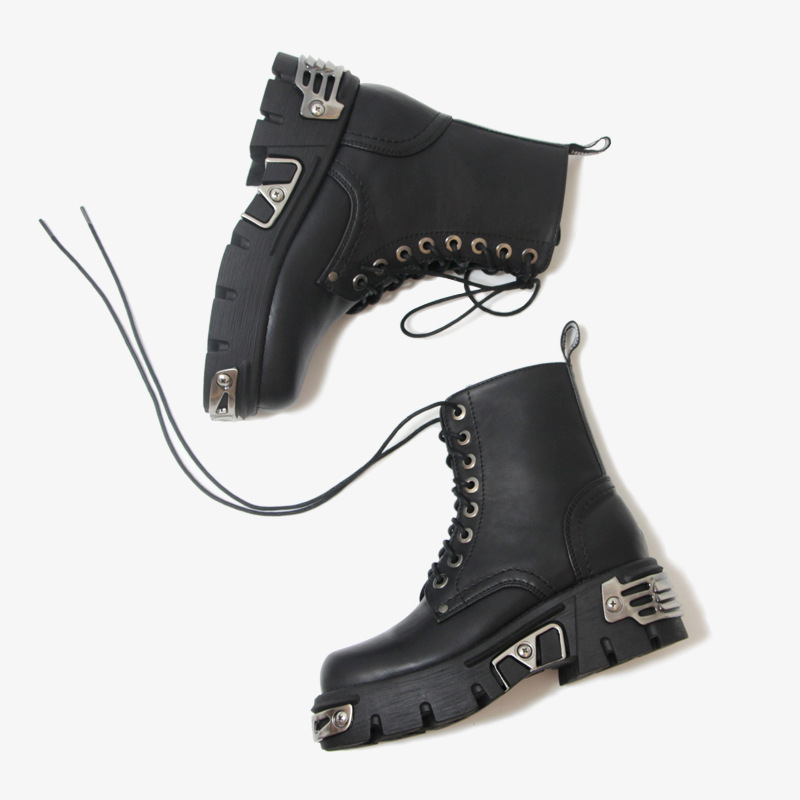 Punk Style Platform Women Ankle Boots Women's Motorcycle Boot Fashion Ladies Chunky Shoes Metal Decor Black zapatos de mujer, Black 1 no velvet
Punk Style Platform Women Ankle Boots Women's Motorcycle Boot Fashion Ladies Chunky Shoes Metal Decor Black zapatos de mujer, Black 1 no velvet