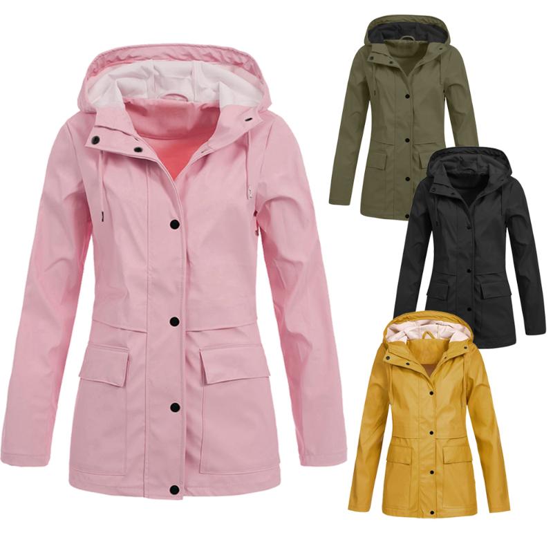 Women Jackets Plus size Women Solid Long Sleeve Outwear coats Rainproof Hooded Clothes Windproof regular Cover Up D25, Black
Women Jackets Plus size Women Solid Long Sleeve Outwear coats Rainproof Hooded Clothes Windproof regular Cover Up D25, Black