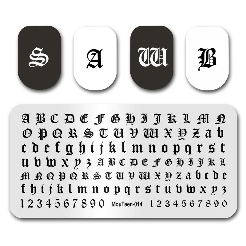 Hot Nail Art Stamping MouTeen014 Goth Letter Gothic Style Words Nail Stamping Plates Manicure Stencil Set For
Hot Nail Art Stamping MouTeen014 Goth Letter Gothic Style Words Nail Stamping Plates Manicure Stencil Set For