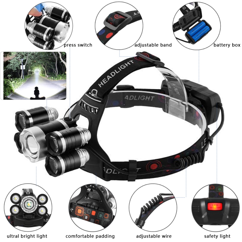 Ultra Bright LED Headlamp USB Rechargeable IR Motion Sensor Headlight Front Light Control Waterproof Fishing Camping
Ultra Bright LED Headlamp USB Rechargeable IR Motion Sensor Headlight Front Light Control Waterproof Fishing Camping