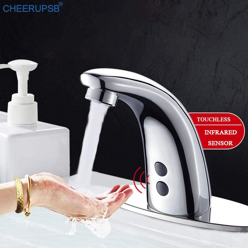 Infrared Motion Sensor Faucet Bathroom Deck Mounted Smart Induction Tap Modern Luxury Single Hole Automatic Faucets Torneiras 
Infrared Motion Sensor Faucet Bathroom Deck Mounted Smart Induction Tap Modern Luxury Single Hole Automatic Faucets Torneiras
