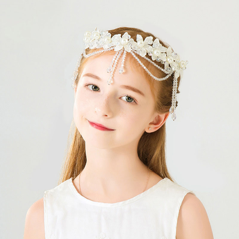 Handmade Children Headdress Girls Pearl Crystal Tassel Hair Accessories Birthday Performance Party Princess Hair Accessories, White
Handmade Children Headdress Girls Pearl Crystal Tassel Hair Accessories Birthday Performance Party Princess Hair Accessories, White
