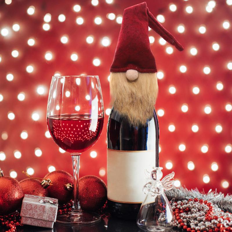 1pcs Christmas Wine Bottle Hat Faceless Plush Doll Hat Cap Dinner Decoration for Xmas New Year Festival Party Supply Kids Favor
1pcs Christmas Wine Bottle Hat Faceless Plush Doll Hat Cap Dinner Decoration for Xmas New Year Festival Party Supply Kids Favor